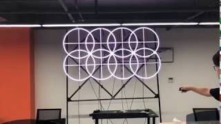 Enoptech 3D hologram Led fan union display normal video [upl. by Spevek394]