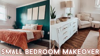 DIY Small Bedroom Makeover on a Budget with Decorating Ideas [upl. by Litnahc664]