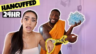 24 HOUR HANDCUFF CHALLENGE WITH MY BOYFRIEND GETS WILD [upl. by Allemahs979]