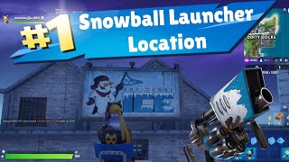 Snowball Launcher Location Fortnite Deal Damage to Opponents With a Snowball launcher winterfest [upl. by Yrreg]