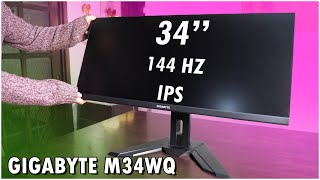 Si ESTÁS HARTO de los monitores 219 CURVOS mira esto Gigabyte M34WQ  144hz IPS y ¿MÁS BARATO [upl. by Llenrup101]