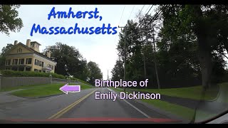 Driving Amherst Massachusetts Birthplace of Emily Dickinson ASMR [upl. by Nalyd]