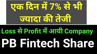 Pb fintech Share Latest news today pb fintech share news today policybazaar share latest news [upl. by Anewor]