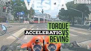 vespa 177  TORQUE vs REVING BOX acceleration  quattrini M1X 172cc  FMP  SolidPASSion [upl. by Kliment]