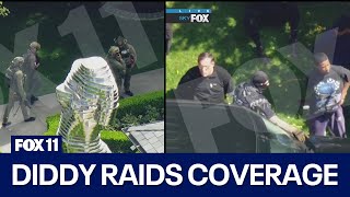 Diddys LA home raided Full coverage [upl. by Haorbed]