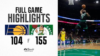 HIGHLIGHTS Celtics score SECONDMOST POINTS IN FRANCHISE HISTORY in dominating win over the Pacers [upl. by Aneehsor]