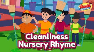 Cleanliness Nursery Rhyme  Kids Song by Aadi And Friends [upl. by Annuaerb]