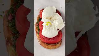 Healthy Lunch or Brunch in 10 minutes Tomato Burrata Cheese Toast Recipe shorts [upl. by Cornall]