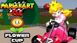 Mario Kart 64 Flower Cup 150cc Race to Mario Kart 8 Marathon [upl. by Lingwood439]