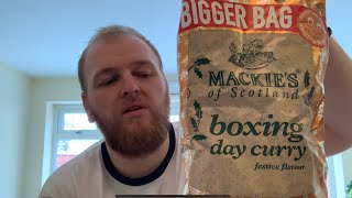 Mackie’s of Scotland Boxing Day Curry Flavour Crisps  Review [upl. by Nanine]