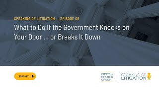 What to Do If the Government Knocks on Your Company’s Door  Speaking of Litigation Ep 6 [upl. by Ahcirt]