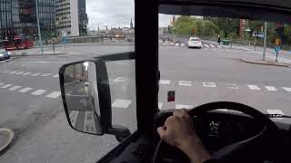 Relaxing Drive out of Stockholm City  Scania P280 [upl. by Pleione]