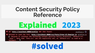 Content Security Policy  How to solve content security policy error  html vuejs angular react [upl. by Oag186]