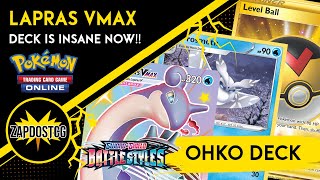 Updated Lapras VMAX DECK from Battle Styles WINS AGAINST ALL TOP DECKS Pokemon TCG [upl. by Battat716]