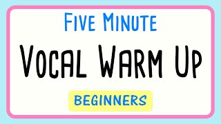 5 Minute Vocal Warm Up for Beginner Singers  Fun For All Ages [upl. by Edrahc]