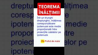 Short 16  Teorema înălțimii [upl. by Gilson]