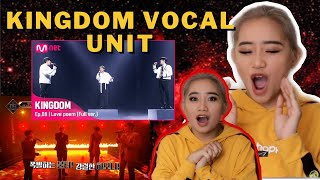 KINGDOM PERFORMANCES REACTION EP 8 VOCAL UNITS LOVE POEM amp SPARK II KINGDOM REACTION [upl. by Nyraa]