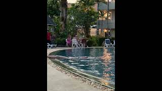 Swimming pool in Golden Beach Resort AoNang  Krabi Thailand [upl. by Dnaltruoc]