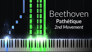 Beethoven  Pathetique 2nd Movement Opus 13 No 8 Piano Tutorial [upl. by Cordelie]