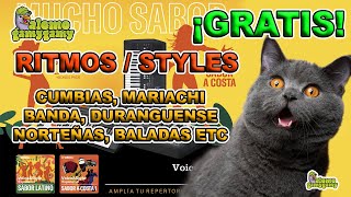 Ritmos o Stylos Gratis  Cumbia Norteño Banda Mariachi Baladas etc [upl. by Kilmarx]