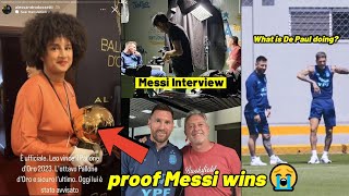 Messi interview after winning Ballon Dor 2023 [upl. by Yemirej]