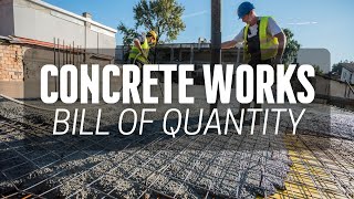 How To Prepare Concrete Works BOQ In Accordance With Principles Of Measurements International [upl. by Ioyal76]