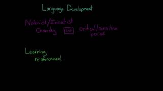 תיאוריות של התפתחות השפה נטיביזם למידה אינטראקציה [upl. by Tini]