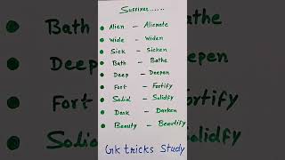 How make suffixesenglish grammar gktricksstudy [upl. by Draper]