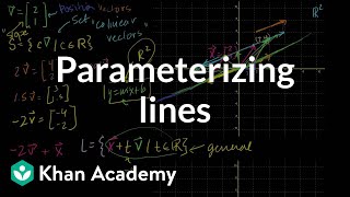 Parametric representations of lines  Vectors and spaces  Linear Algebra  Khan Academy [upl. by Diarmuid191]