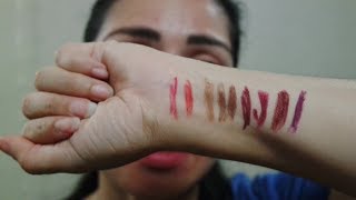 NYX Professional Suede Makeup Lipliner Pencil Swatches [upl. by Aicia]