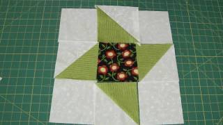 Make a Friendship Star Quilt Block Using Turnovers  Turnover Week [upl. by Nimajeb]