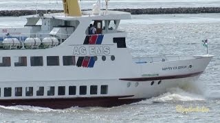 Inselfähre WAPPEN VON BORKUM DCTN IMO 7525918 Emden Island Ferry boat [upl. by Ahsiki598]