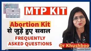 MTP Abortion Kit Kaise Use Karen FAQ Hindi   Abortion Kit कैसे इस्तेमाल करें  Dr Khushboo [upl. by Aicerg]