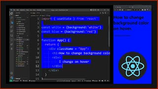 React Change Background Color Dynamically on Hover mouse over  onMouseEnter event [upl. by Noorah685]