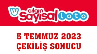 Çılgın Sayısal Loto Çekiliş Sonuçları 5 Temmuz 2023 [upl. by Attenna]