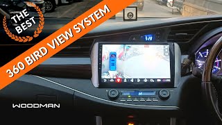 Innova Crysta 10 inch Android Music System with 360 bird view  hi Woodman Customer Review [upl. by Eimac54]