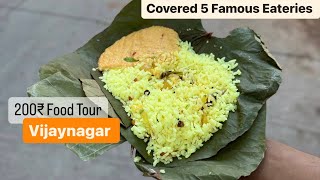 200₹ Food Tour Vijaynagar  Food Walk Covering Famous Pitstops in and Around Vijaynagar  MonkVlogs [upl. by Lerat]