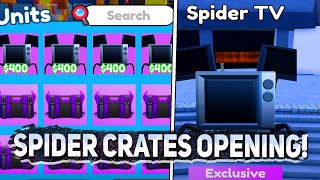 Toilet Tower Defense  Spider Crate Opening  Did I Get Spider TV [upl. by Arayc552]