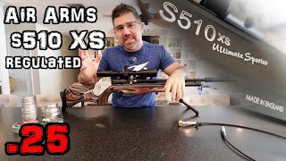 Air Arms s510 XS 25 Air Rifle Review  Accuracy TEST  Regulated PCP Airgun  SETUP Guide [upl. by Wearing]