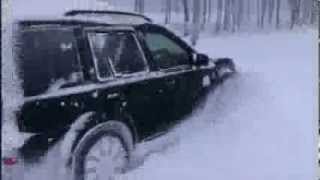 Range Rover vs Freelander in the snow [upl. by Mattland]