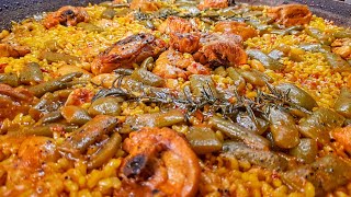 Receta PAELLA AUTÉNTICA VALENCIANA TRADICIONAL🥘 PASO A PASO de POLLO y CONEJOspanish chicken paella [upl. by Alroy910]