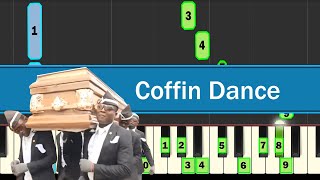 Coffin Dance  Easy Piano Tutorial [upl. by Blackmore]