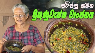 මුකුණුවැන්න වෑංජනය පරිප්පු සමග  Mukunuwenna curry with dhal  mukunuwenna wanjana aththammai mamai [upl. by Harned]