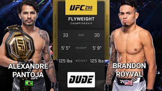 ALEXANDRE PANTOJA vs BRANDON ROYVAL  UFC 296  Ai Prediction  Full Fight [upl. by Tnelc867]