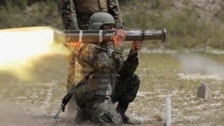 USMC M136 AT4 Antitank rockets and SMAW live fire [upl. by Esilrac]