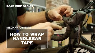 Road bike basics how to wrap handlebar tape [upl. by Redyr]