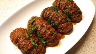 Patlıcan Yelpaze Kebabı Tarifi 🍆  Lepeza kebab od patlidžana 🍆 [upl. by Janet180]