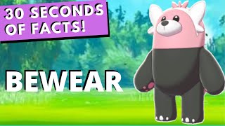 Bewear Facts You Didnt Know  Pokémon Facts Shorts [upl. by Rozele933]