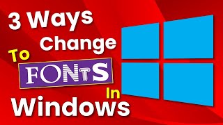 How to Change font in Windows 10  3 Ways to Change Font Style [upl. by Namor]