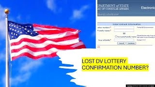 How can you recover a lost DV lottery confirmation number What to dodv2025 dvlottery [upl. by Akym]